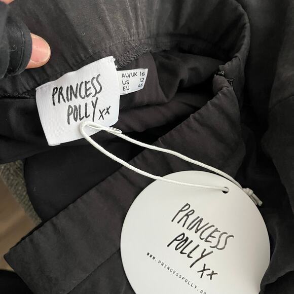 NWT Princess Polly Stretch Waist Thigh Slit Maxi Skirt Wmns 12 Witchy Whimsygoth - Picture 7 of 8